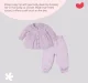 Infant Girls' Embroidered 100% Cotton Co-ord Set - Lavender