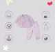 Infant Girls' Embroidered 100% Cotton Co-ord Set - Lavender