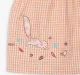Infant Girls Checkered 100% Cotton Dress With Tshirt- Orange