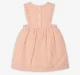 Infant Girls Checkered 100% Cotton Dress With Tshirt- Orange