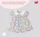 Infant Girls Printed 100% Cotton Dress With Bloomer - Multicoloured