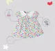 Infant Girls Printed 100% Cotton Dress With Bloomer - Multicoloured