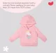 Infant Girls Printed 100% Cotton Hooded Sweatshirt - Pink