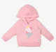 Infant Girls Printed 100% Cotton Hooded Sweatshirt - Pink