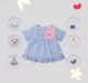 Infant Girls' Gingham Printed 100% Cotton Top - Blue