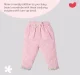 Infant Girls Embroidered 100% Cotton Trousers - Pink