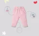 Infant Girls Embroidered 100% Cotton Trousers - Pink