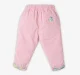 Infant Girls Embroidered 100% Cotton Trousers - Pink