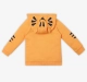 Infant Unisex Printed 100% Organic Cotton Hooded Jacket - Orange
