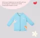 Infant Unisex Printed 100% Organic Cotton Jacket - Blue