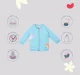 Infant Unisex Printed 100% Organic Cotton Jacket - Blue