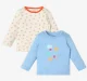 Infant Unisex Printed Organic Cotton T-Shirt - Multicolour (Pack of 2 )