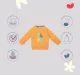 Infant Unisex Printed 100% Cotton Sweatshirt - Orange