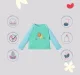 Infant Unisex Colour-Block 100% Cotton T-Shirt – Blue and Green