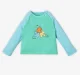 Infant Unisex Colour-Block 100% Cotton T-Shirt – Blue and Green