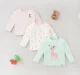Baby Girls Pack Of 3 Full Sleeves Tee
