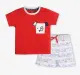 Infants Boys Printed Applique Co-Ordinate Sets - Red & White