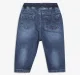 Infant Boys Denim Jeans With Printed Badge - Blue