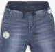 Infant Boys Denim Jeans With Printed Badge - Blue