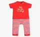 Infants Boys Romper With Mitten, Bootie & Cap - Red