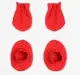 Infants Boys Romper With Mitten, Bootie & Cap - Red