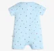 Infants Boys Romper Set With Mittens, Booties & Cap - Blue