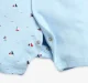 Infants Boys Romper Set With Mittens, Booties & Cap - Blue