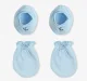 Infants Boys Romper Set With Mittens, Booties & Cap - Blue