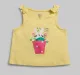 Infant Girls Applique printed Co-Ord Set - Yellow & Pink