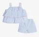 Infant Girls Stripes Co-Ord Set - Blue