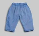 Infant Girls Embroidered Top & Pant Co-Ord Set With Hair Band - Blue & White