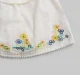 Infant Girls Embroidered Top & Pant Co-Ord Set With Hair Band - Blue & White