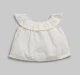 Infant Girls Embroidered Top & Pant Co-Ord Set With Hair Band - Blue & White