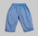 Infant Girls Embroidered Top & Pant Co-Ord Set With Hair Band - Blue & White