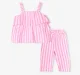 Infant Girls Stripes Co-Ord Set - Pink