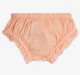 Infant Girls Embroidered Dress With Bloomers- Peach