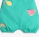 Infants Girls Applique Romper With Tshirt - Green & Peach