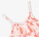 Infant Girls Flared Printed Romper - Orange