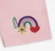 Infant Girls Embroidered Denim Shorts - Pink