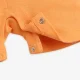Infant Unisex Embroidered Dunagree With Tshirt - Orange