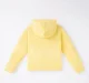 Girls Solid Kangaroo Pocket Hoodie With Zipper