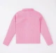 Girls Solid Turtle Neck Rib Tee - Pink