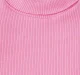 Girls Solid Turtle Neck Rib Tee - Pink