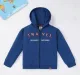 Full Sleeves Printed Zipper Hooded Knit Jacket