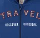 Full Sleeves Printed Zipper Hooded Knit Jacket