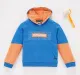 Colour block Hoodie With Chest Print