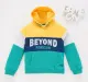 Mock Quilting Hoodie With Print