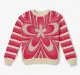Girls Floral Jacquard Knit Sweater