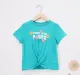 Girls Front Twisted Crochet T-Shirt