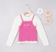 Girls Embroidered Overlap Tee